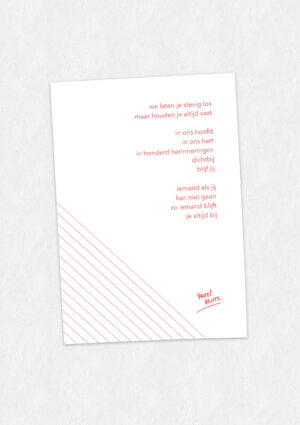 KAART A5 WE LATEN JE STEVIG LOS