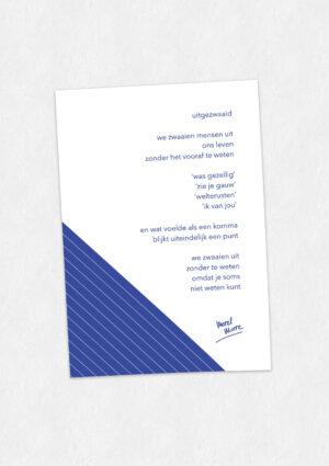 KAART A5 UITGEZWAAID